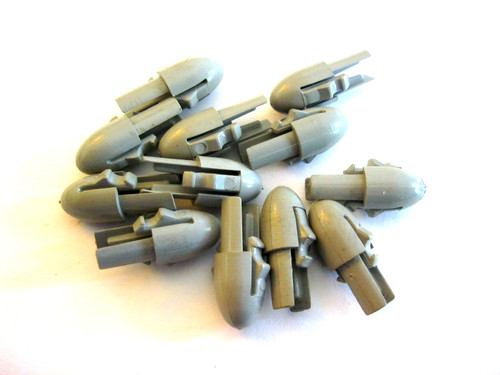 12 Mattel Shootin' Shell Light Gray Bullet Tips For Mattel Shootin Shell Cap Gun
