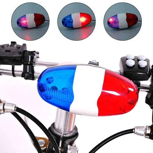 4 Loud Siren Sound Bicycle Bike Flash Light Horn Bell Electronic Horn Siren 1pc - Picture 1 of 6
