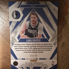 2023-24 Panini Phoenix Paragon Luka Dončić #3 /49 Dallas Mavericks SP  