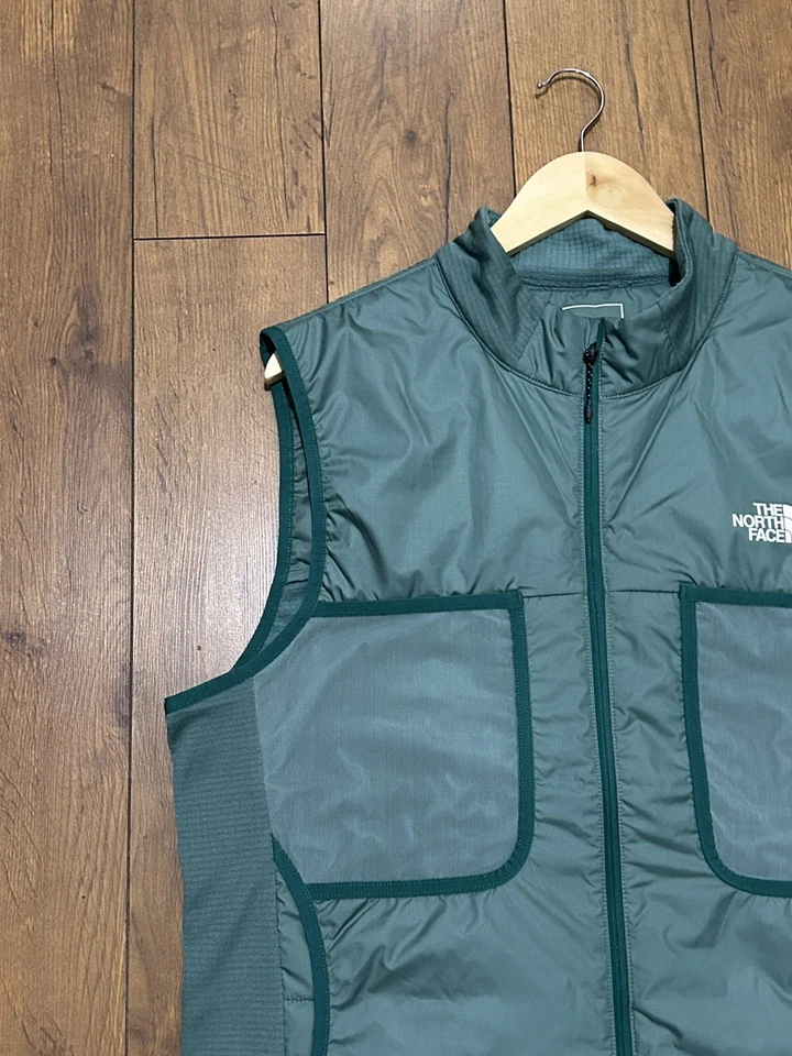 The North Face Mens Winter Warm Pro Gilet Size Large Green Full Zip  C73 - Image 3 of 4