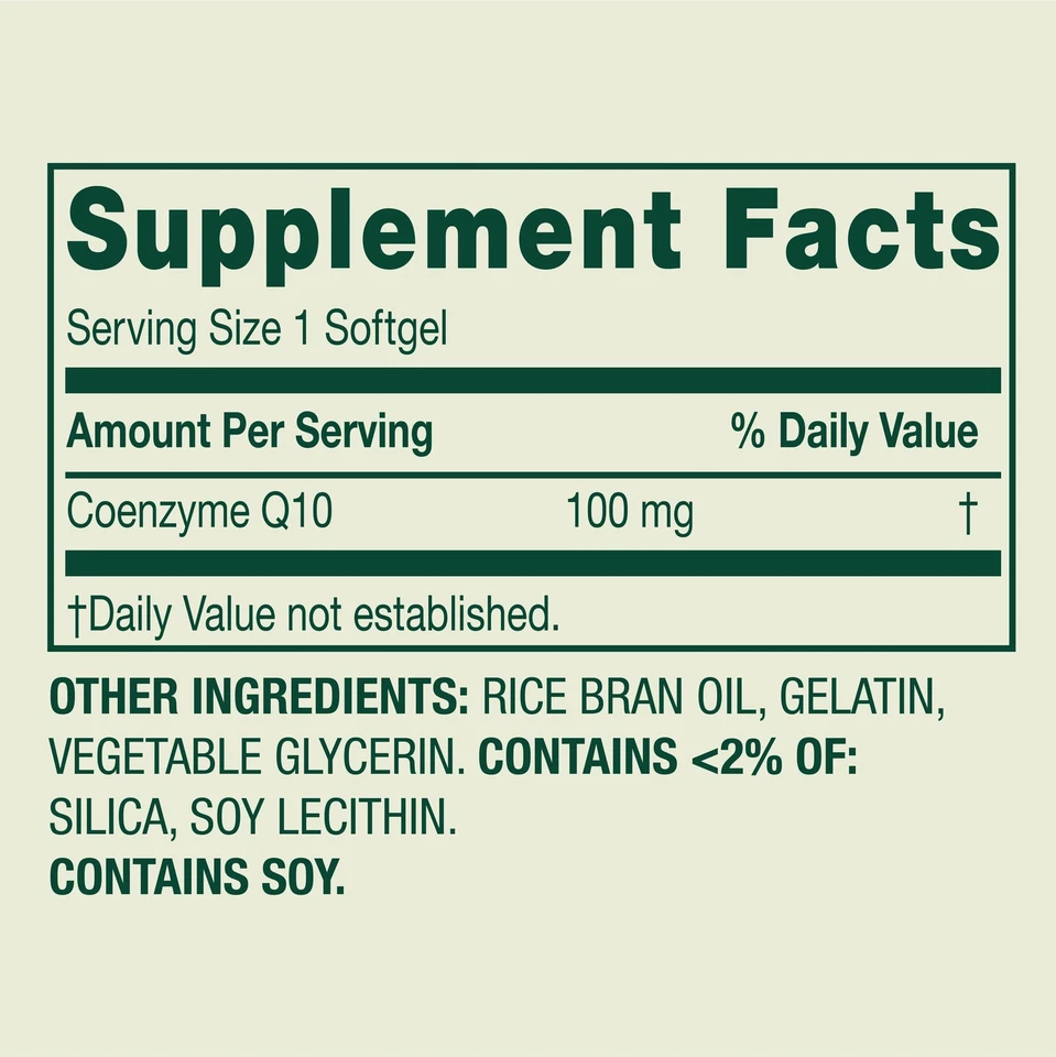 Spring Valley Rapid-Release CoQ10 Softgels, 100 mg, Heart Health, 120 Count - Image 2 of 4