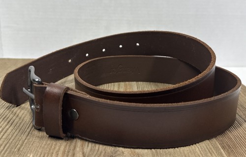 Wrangler Brown Genuine Leather Work Belt Men's Size 36 Made In Guatemala - Imagen 10 de 14