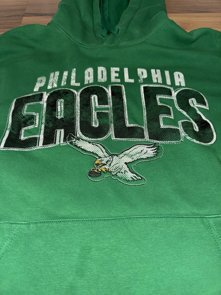 Nike Philadelphia Eagles Green Hoodie Sweatshirt Women’s M - Vintage Style Logo - Image 4 of 4
