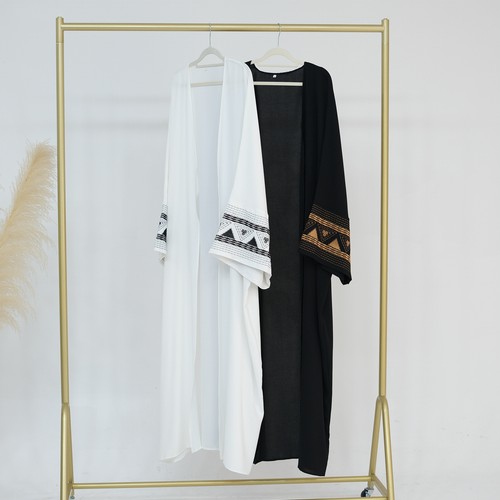 Women Long Dress Abaya Muslim Open Kaftan Cardigan Kimono Embroidery Formal Prom - Picture 5 of 12