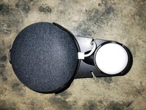 Google Home Mini 1st Generation  Tested Working Charcoal Comes With Outlet Mount