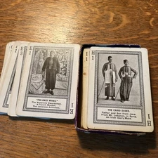 Old 1890s Antique * USPC STRANGE PEOPLE * Playing Cards Game * RARE * Superb 