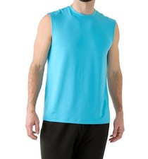 NWT Men's Zelos Size Large French Teal Sleeveless Active Performance Shirt