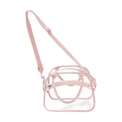 Schultertasche PVC wasserdicht transparent Tragetasche für Reise Sport Stadion Veranstaltungen