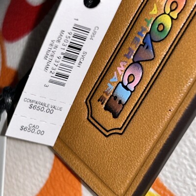 Coach Collectible Bear in Rainbow Signature Canvas Limited