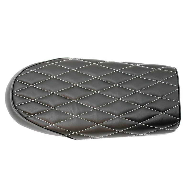 Motorcycle Cafe Racer Flat&Hump Saddle Seats Black For Yamaha XT Honda CB Suzuki - Image 2 of 4