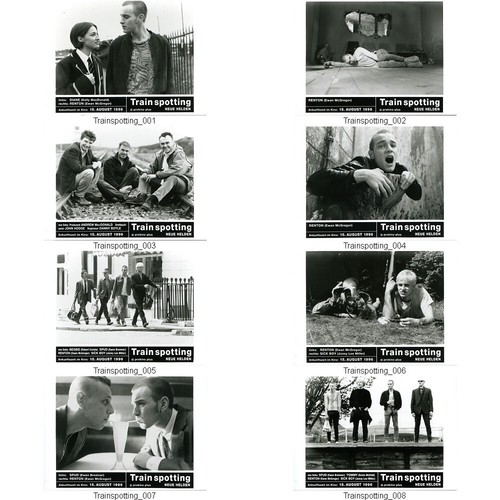 TRAIN SPOTTING: 1 PRESSEFOTOSATZ (8 Fotos im Format 13x18cm) EWAN MCGREGOR