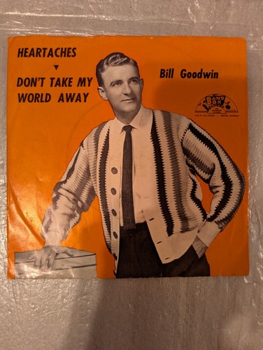 Bill Goodwin Heartaches Band Box 309 1962 VG+ RARE COUNTRY 45 Pic Sleeve - Picture 3 of 5