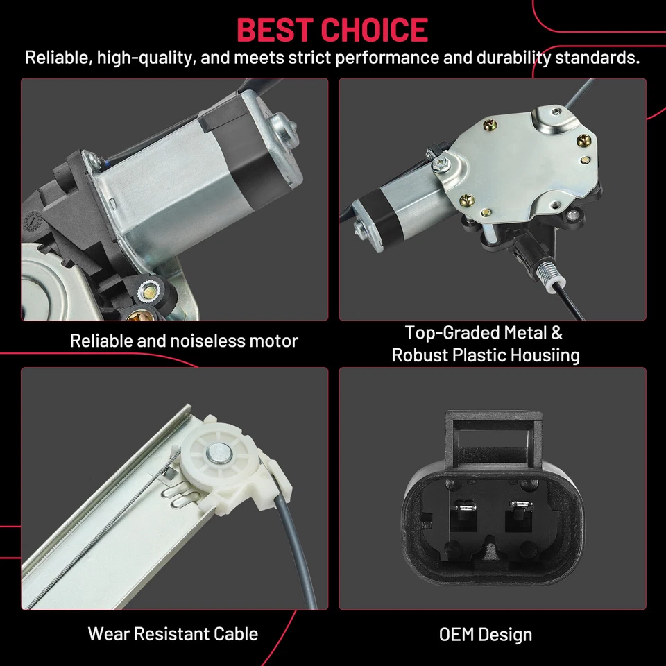 Regulador de ventana eléctrica del lado del pasajero delantero con motor para Chevrolet Impala 06-13 Foto 2 de 4