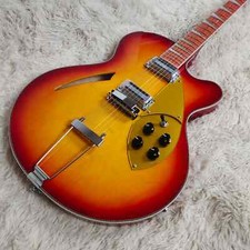 6 String Cherry Sunburst Fire Glo Semi Hollow Body Electric Guitar Single