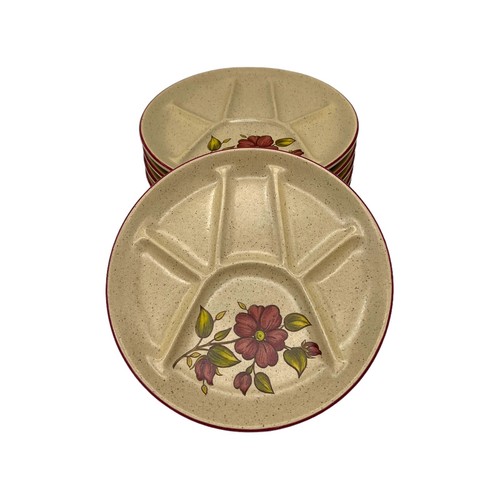 6 platos de fondue franceses vintage, platos de control de porciones de buffet seccionados (A133) - Imagen 3 de 9