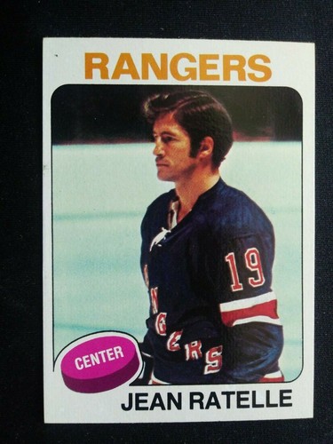 1975-76 Topps Hockey Card # 243 Jean Ratelle - New York Rangers (HOF ...