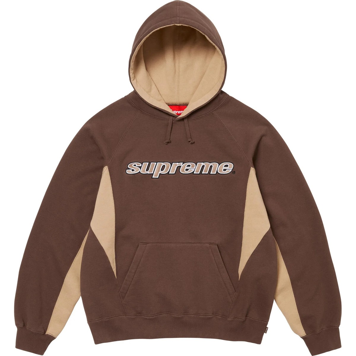 Supreme Division Hooded Sweatshirt Black Natural Brown