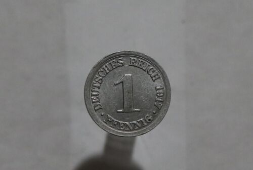 🧭 GERMANY EMPIRE 1 PFENNIG 1917 D ALUMINIUM B50 #K6697