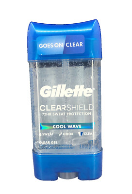 Deodorant Gillette Cool Wave 72HR Sweat Protection Goes On Clear 3.8oz BRAND NEW