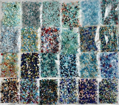 GLASS SEED BEADS Lot Blue Collection Bulk Sale 16OZ/454G Random Pick 16 1oz/Bags