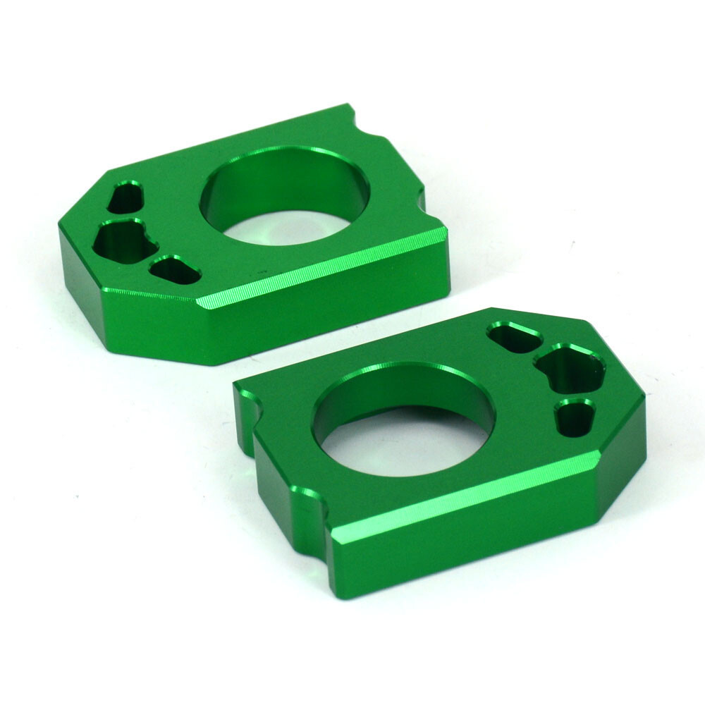 CNC Rear Axle Blocks Chain Adjuster for KX125/250 KX250F KX450F KLX450R