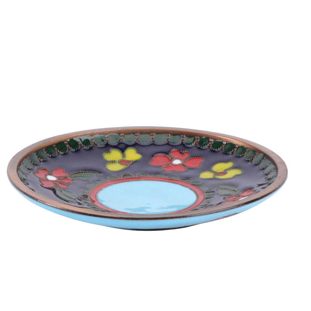 Coaster Candle Holder Metal Drink Coasters Round Cup Mat Enamel Trays