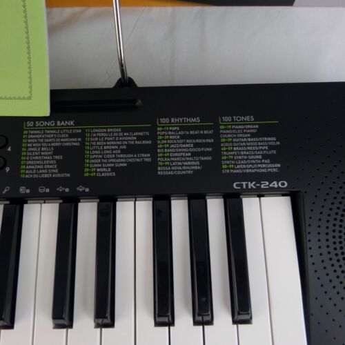 Casio CTK 240 Electronic Keyboard No Adapter Working - Picture 7 of 19