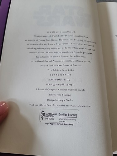 Star Wars: Queen's Peril by E. K. Johnston (2020, Hardcover First Edition Book) - Picture 5 of 6
