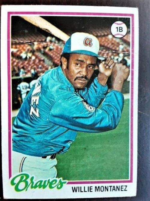 1978  TOPPS #38  Willie Montanez   First Base   Atlanta Braves  FREE shipping