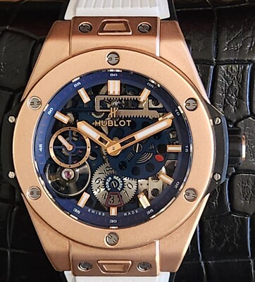 Hublot Big Bang Meca-10 King Gold 45mm Men's Watch Blue Dial