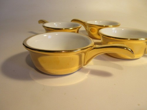 Vintage Royal Worcester Four Cocettes GOLD LUSTER Shape 32 Size 2 FIREPROOF - 第 2/3 張圖片