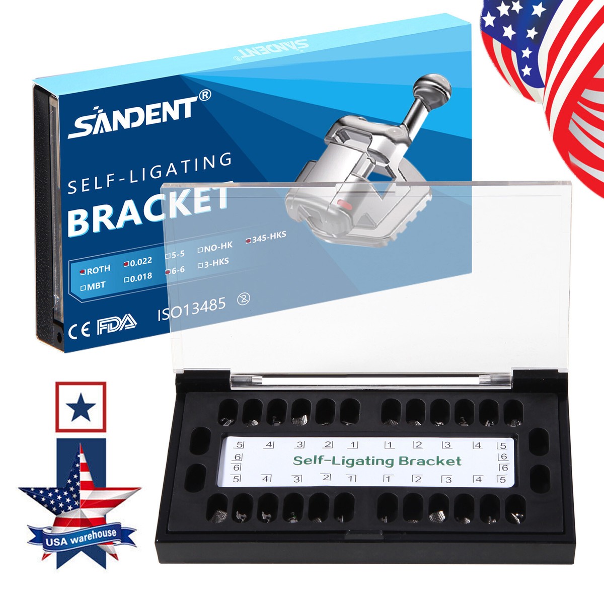 Ortodoncia Brackets Teeth Braces Ceramic Self-Ligating Bracket Ceramic Dental Braces - Ceramic