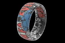 Marvel Groove Life "Black Panther Black & White Comic" Silicone Ring Size 9