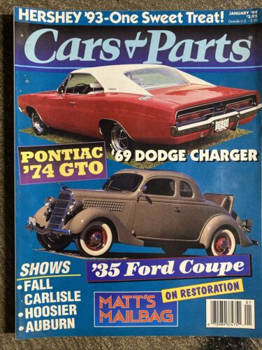 Car and Parts Vintage Magazine January 1994 Cover 69 Dodge Charger 35 Ford Coupe - Picture 1 of 6