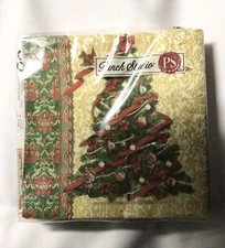 Punch studio paper beverage napkins 20 New-Christmas Tree