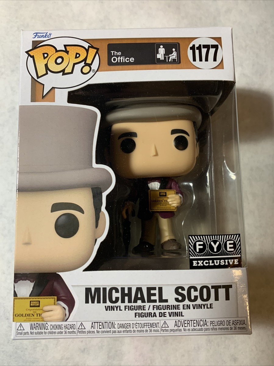 Funko Pop! The Office Michael Scott With Golden Ticket #1177 FYE