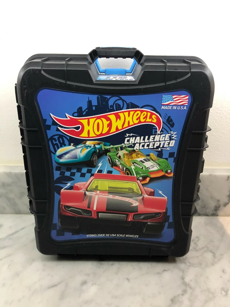 Hot Wheels Rolling Storage Case Retractable Handle Carry 110 Car Hotwheels