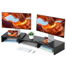 HUANUO Dual Monitor Stand Riser, Adjustable Monitor Stand for Desk ... Fast Ship
