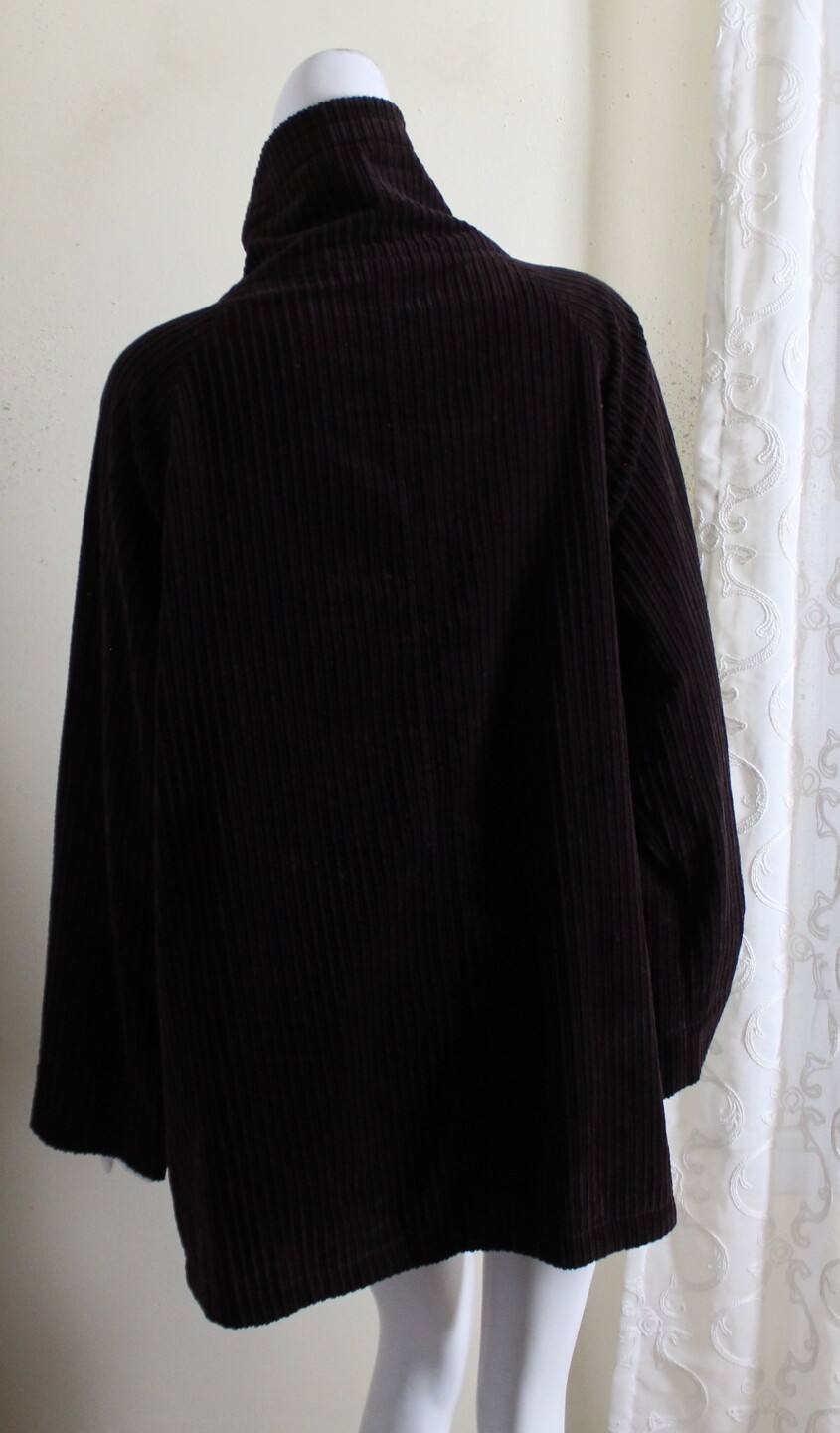 Eileen Fisher Sz M Funnel Brown Art-to-Wear Organ… - image 4