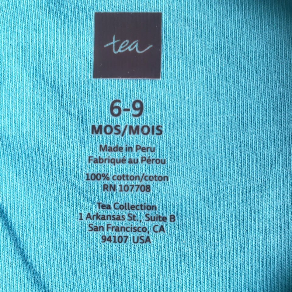 Tea Collection TShirt Baby Boys Girls 69m Panda Blue Graphic Top New eBay