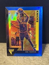 2020-21 Panini Flux Basketball Obi Toppin #206 Rookie RC Blue Silver Prizm