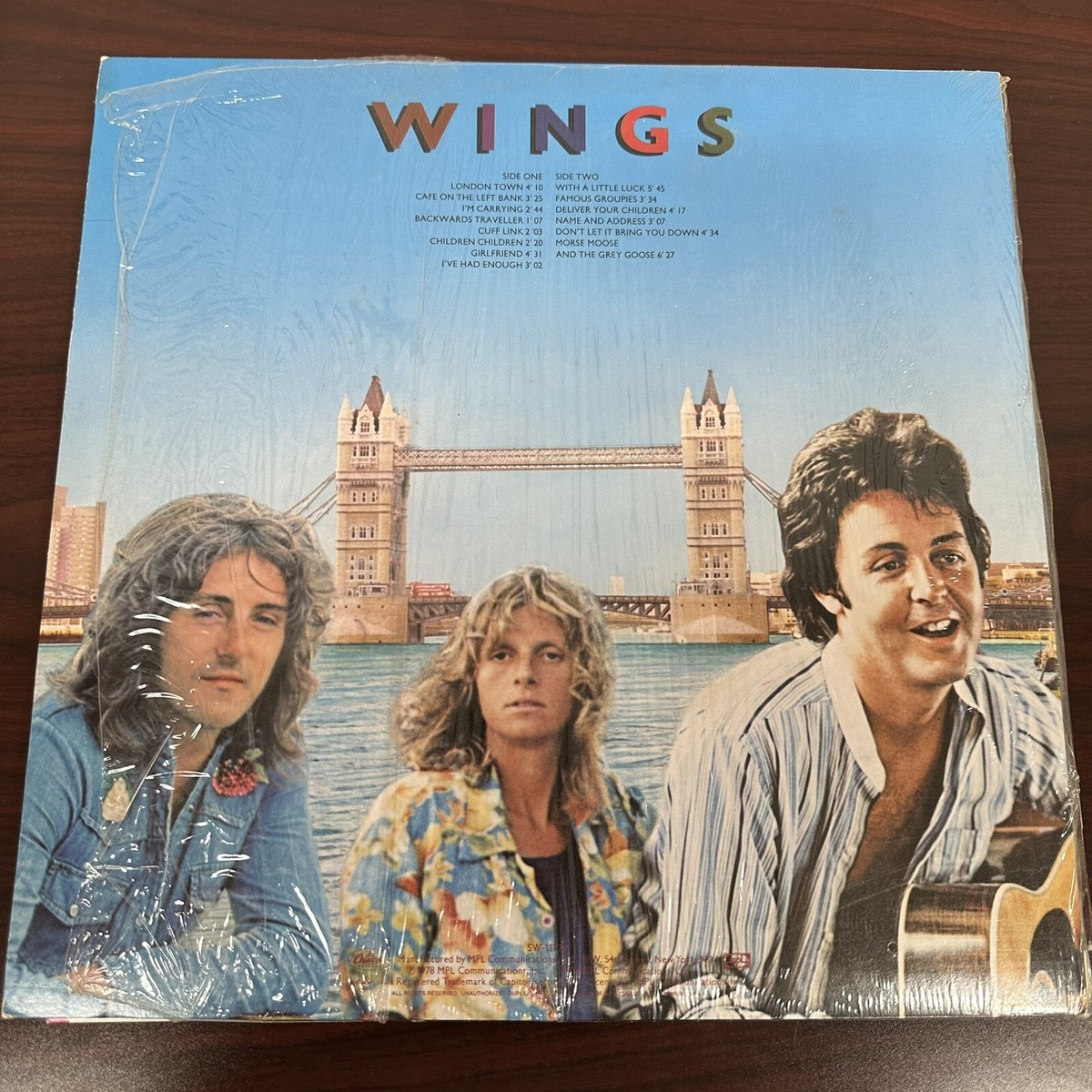 Wings – London Town LP 1978 Capitol SW-11777 Sleeve, Poster Paul