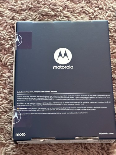 MOTOROLA MOTO G PURE Cell Phone Unlocked 32gb Dep Indigo XT2163-4 NEW - Afbeelding 2 van 2