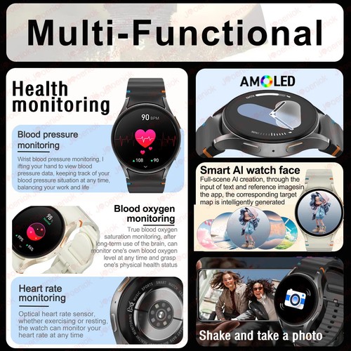Montre Connectée Boussole Écran HD Fitness Sport Étanche Bluetooth Appel Smartwatch - Photo 2 sur 23
