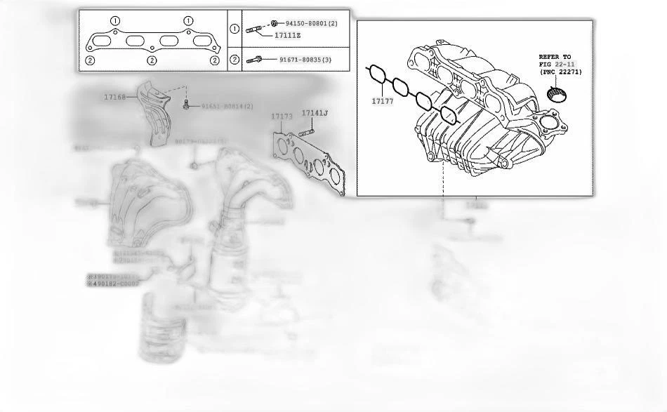 Protector térmico colector escape original Toyota Nº1 17167-28060 Foto 3 de 3