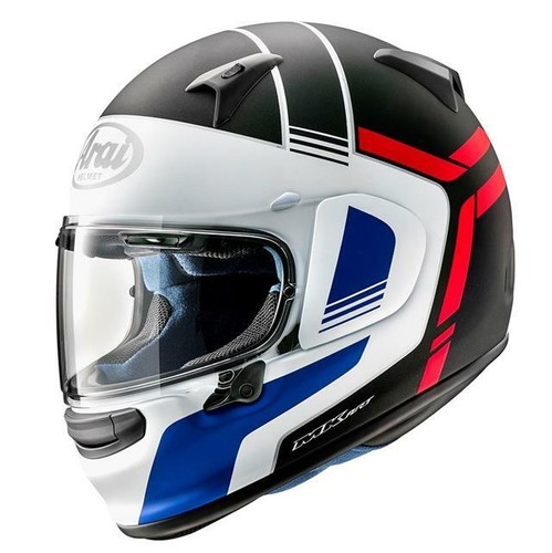 CASCO MOTO INTEGRALE IN PB E-CLC ARAI PROFILE-V TUBE RED BIANCO/NERO OPACO  | eBay