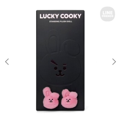 BTS LUCKY COOKY BLACK EDITION Standing Plush Doll BT21 Official
