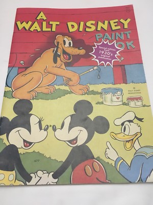 A Walt Disney Paint Book 2053 Special Edition 1930 s