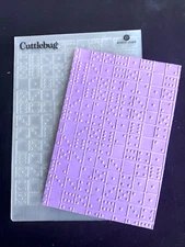 Provo Craft Cuttlebug Dominos (1) Embossing Folder  5"x7"- Used