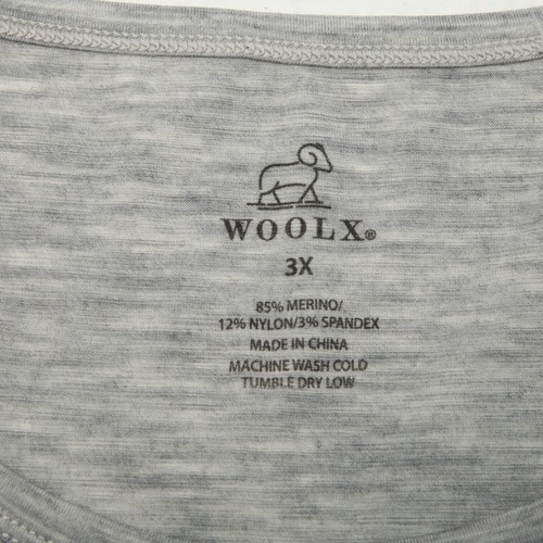 WoolX Shirt Womens 3X Gray Heather Crew Neck Short Sleeves Merino Wool - Picture 4 of 9